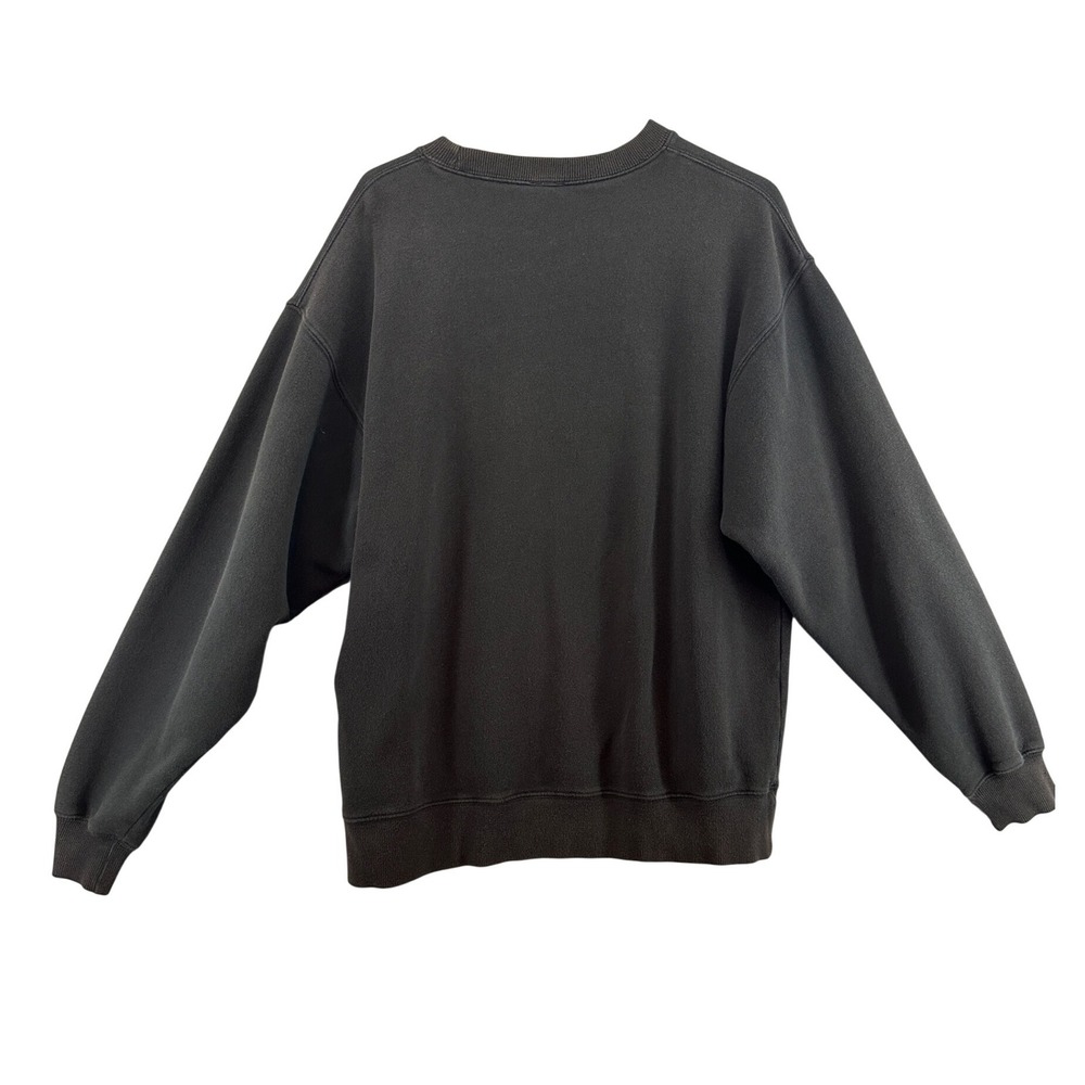 Vintage 1999 Batman Warner Bros Studio Store Sweatshirt Black Fuzzy Logo L Flaws - Picture 6 of 11